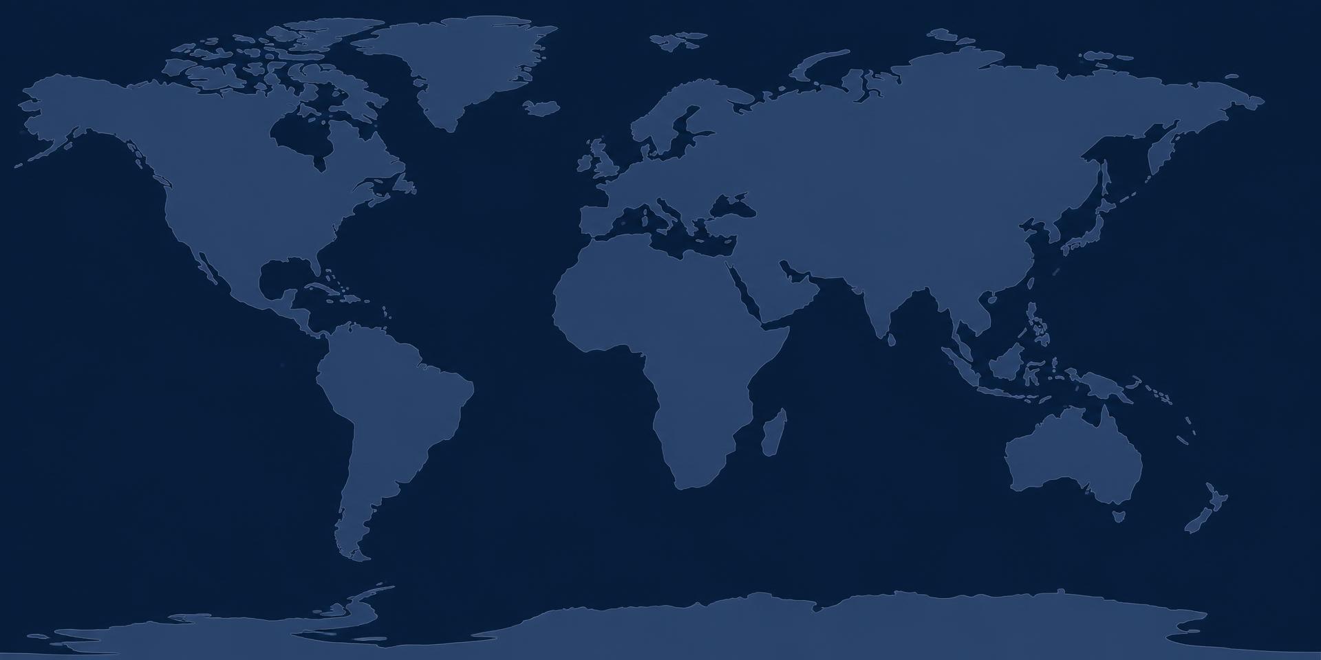 World map showing Commtrade International's six supply corridors